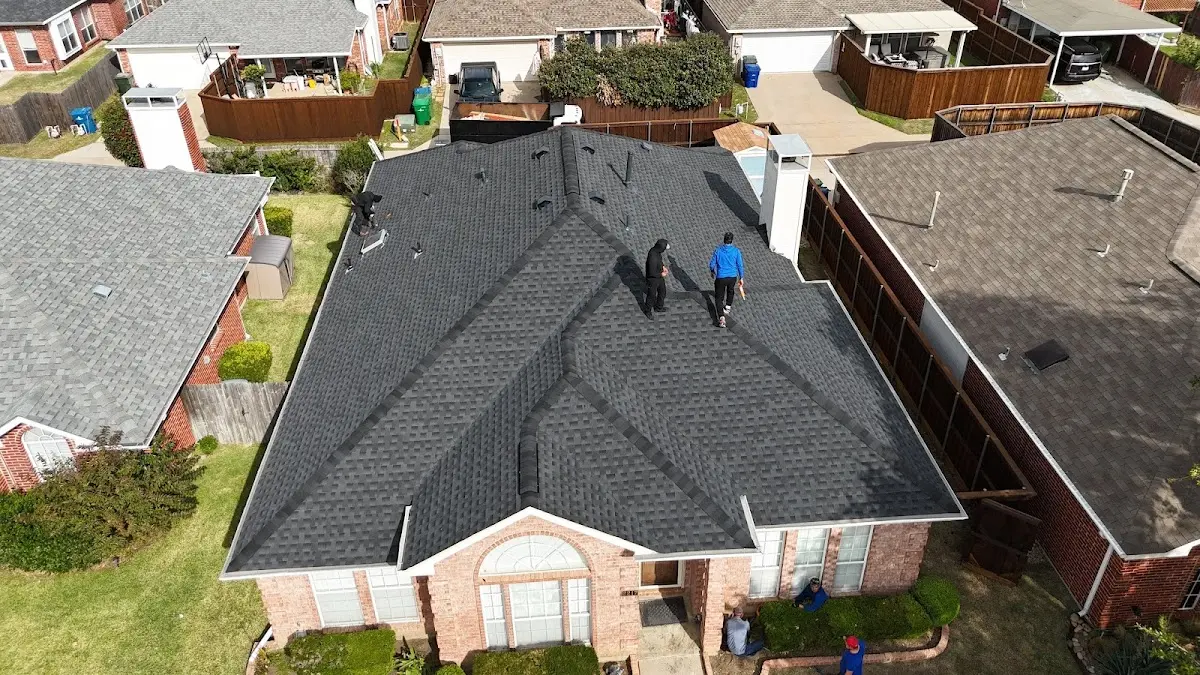 Slate & Tile Roof Repair work in progress on a Wheaton property